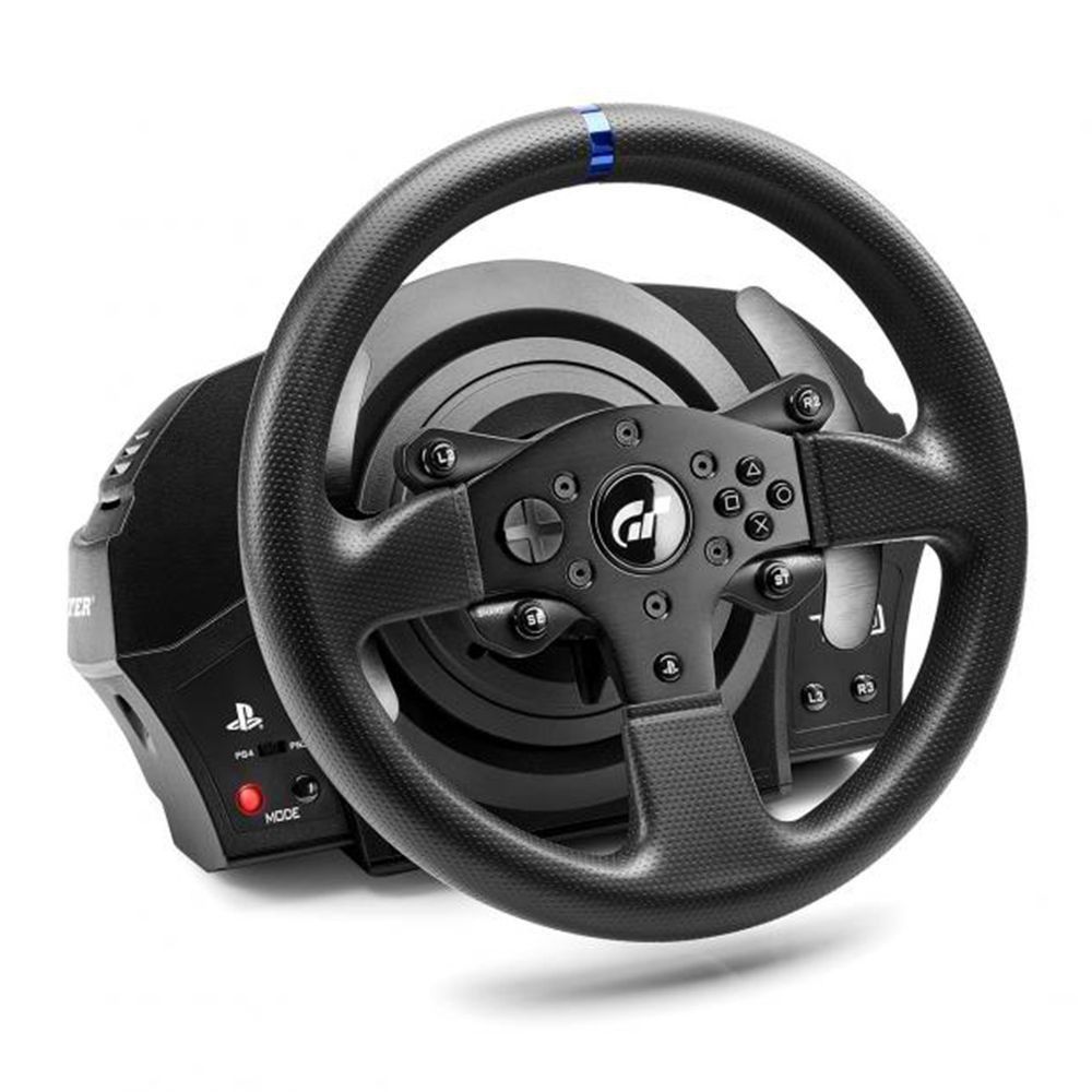 THRUSTMASTER T300 RS GT EDITION RACING WHEEL (PC/PS4/PS5) (Category: Other Accessories) located in San Juan City. Submitted by blueswitchpc (Listing ID 1228360135, Image 2). Description: THRUSTMASTER T300 RS GT EDITION RACING WHEEL (PC/PS4/PS5). KEY FEATURE ● BRUSHLESS MOTOR - Responsive and realistic (25W of power) ● DUAL BELT SYSTEM - Smooth sessions with no dead zones ● MAGNETIC TECHNOLOGY - Unlimited lifespan and optimal precision ● ECOSYSTEM