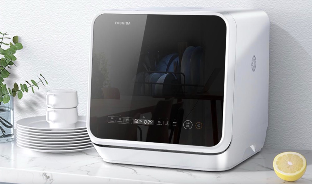Toshiba DWS22ASG(K) 5L Portable Dishwasher White, TV & Home