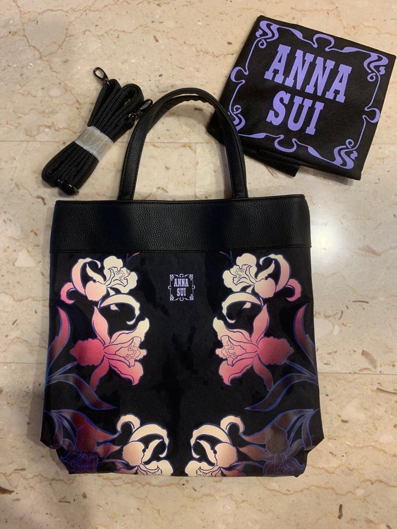 Limited Edition: Anna Sui Soho Boutique Tote Bag Black Multi