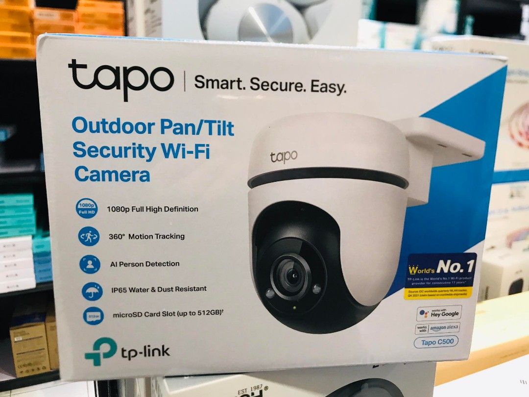 Tapo 1080p Full HD Outdoor Pan/Tilt Security Wi-Fi Camera, 360