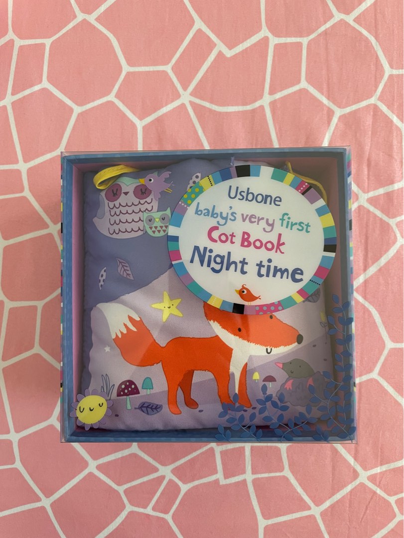 Usbone Baby first cot night time cloth book Babies Kids Baby