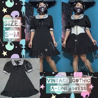 Vintage Gothic A-Line Dress