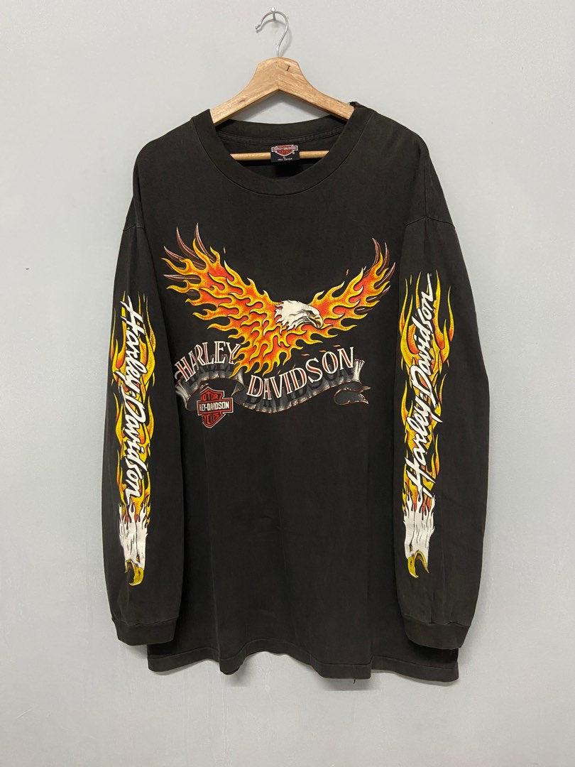 Harley davidson top flame long sleeve