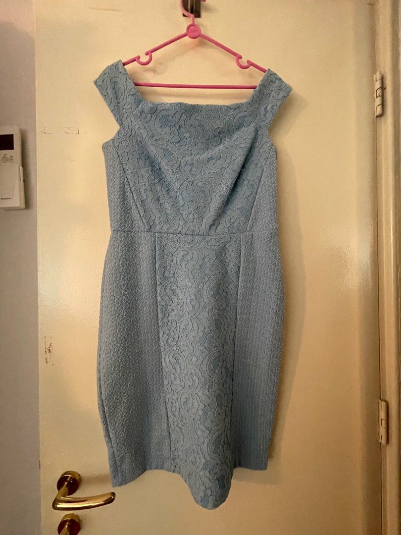 Warehouse blue lace dress sales