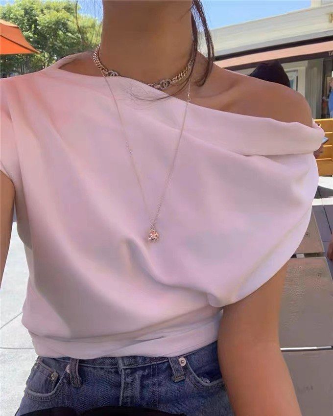 Off the shoulder slouchy tee best sale