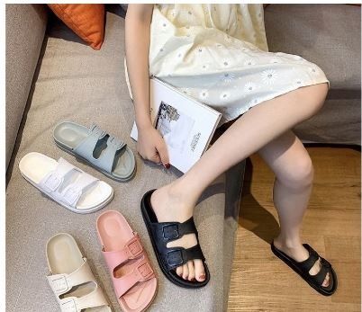 Flip-Flops Women's Slippers Women's Sandals Women's Summer Fashion  All-Matching Outdoor Wear Home Korean Style Student Mid Heel Beach