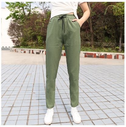 Elastic waist pants for elderly woman best sale