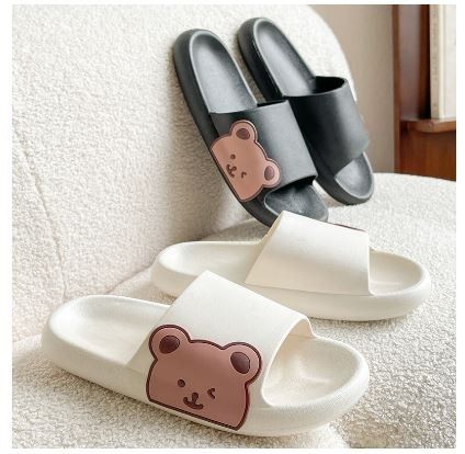 Women Slipper Cute Cartoon Bear Girl Shoes Thick Bottom Light