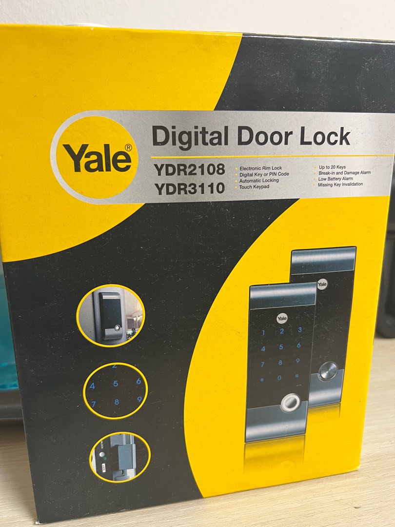 Yale Digital Door Lock YDR3110, Furniture & Home Living, Home Decor