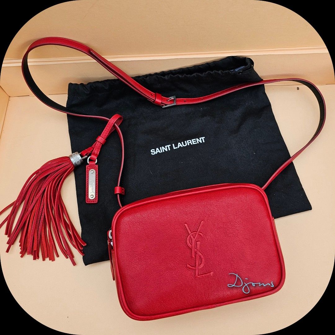 Saint Laurent Lou Belt Bag Leather Red