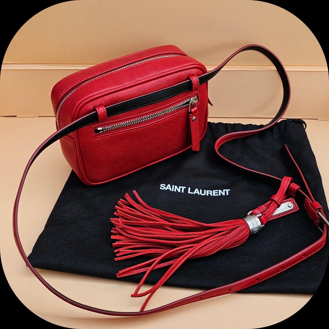 Saint Laurent Lou Belt Bag Leather Red