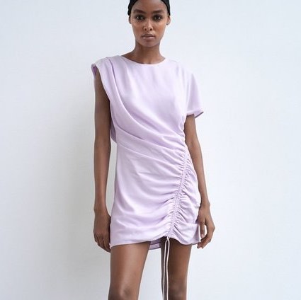 Gathered 2025 dress zara