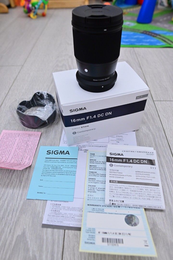 100% 全新new Sigma 16mm f1.4 DC DN (nikon Z mount), 攝影器材, 鏡頭 