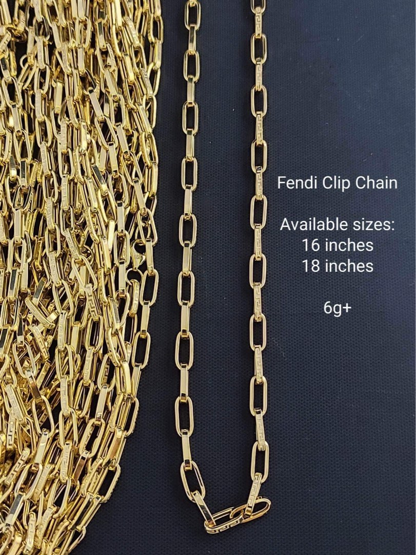 Fendi gold cheap chain
