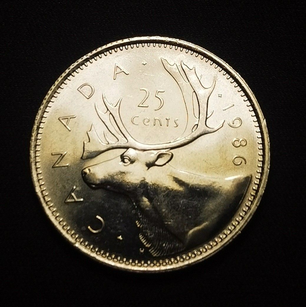 加拿大🇨🇦1986年💲二十五分硬幣💥美品#CC001, 興趣及遊戲, 收藏品及紀念品, 錢幣- Carousell