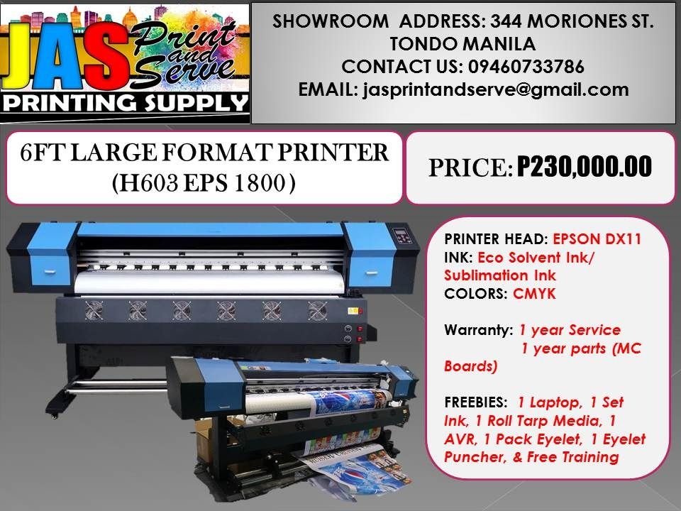 6ft LARGE FORMAT PRINTER MACHINE, Computers & Tech, Printers, Scanners ...