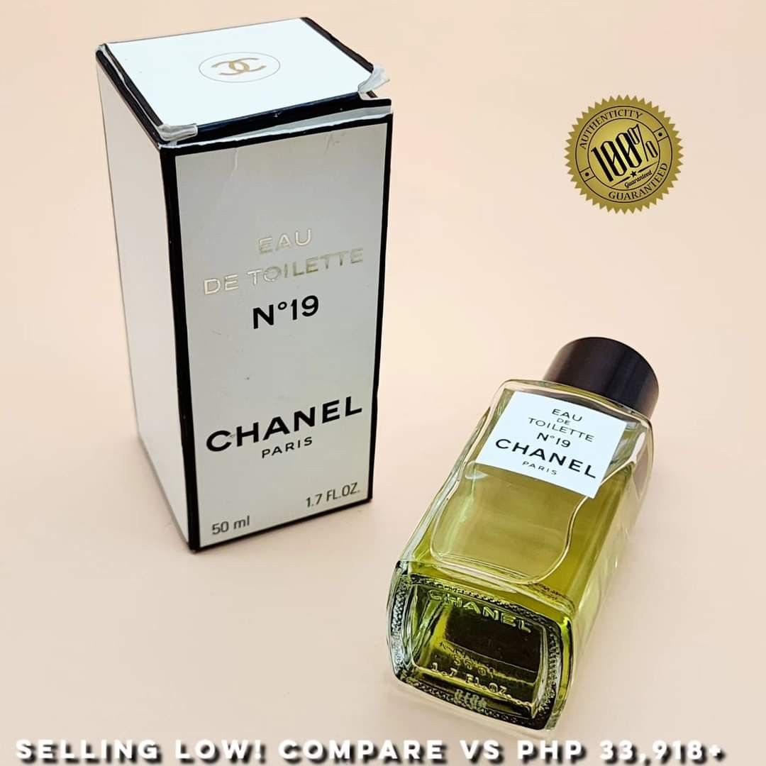 💯% Authentic CHANEL®️ N° 19 Vintage Eau de Toilette in 50ml Flacon Splash  Bottle - RARE & DISCONTINUED with Japan 🇯🇵 Authenticity Seal, Beauty &  Personal Care, Fragrance & Deodorants on Carousell