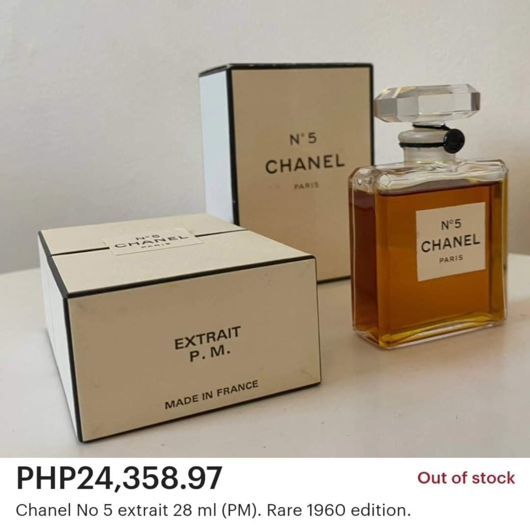 💯% Authentic CHANEL®️ N° 5 Vintage Eau de Parfum (Extrait) in 14ml Bottle  - ULTRA RARE & DISCONTINUED, Beauty & Personal Care, Fragrance & Deodorants  on Carousell