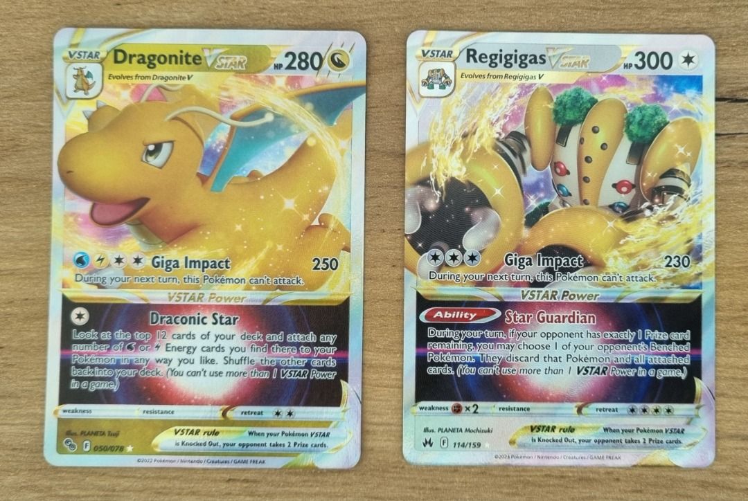 Pokemon Cards  Dragonite VSTAR - 050/078 / Regigigas VSTAR - 114/159 /  Duraludon VMAX - TG30/TG30 / Rapid Strike