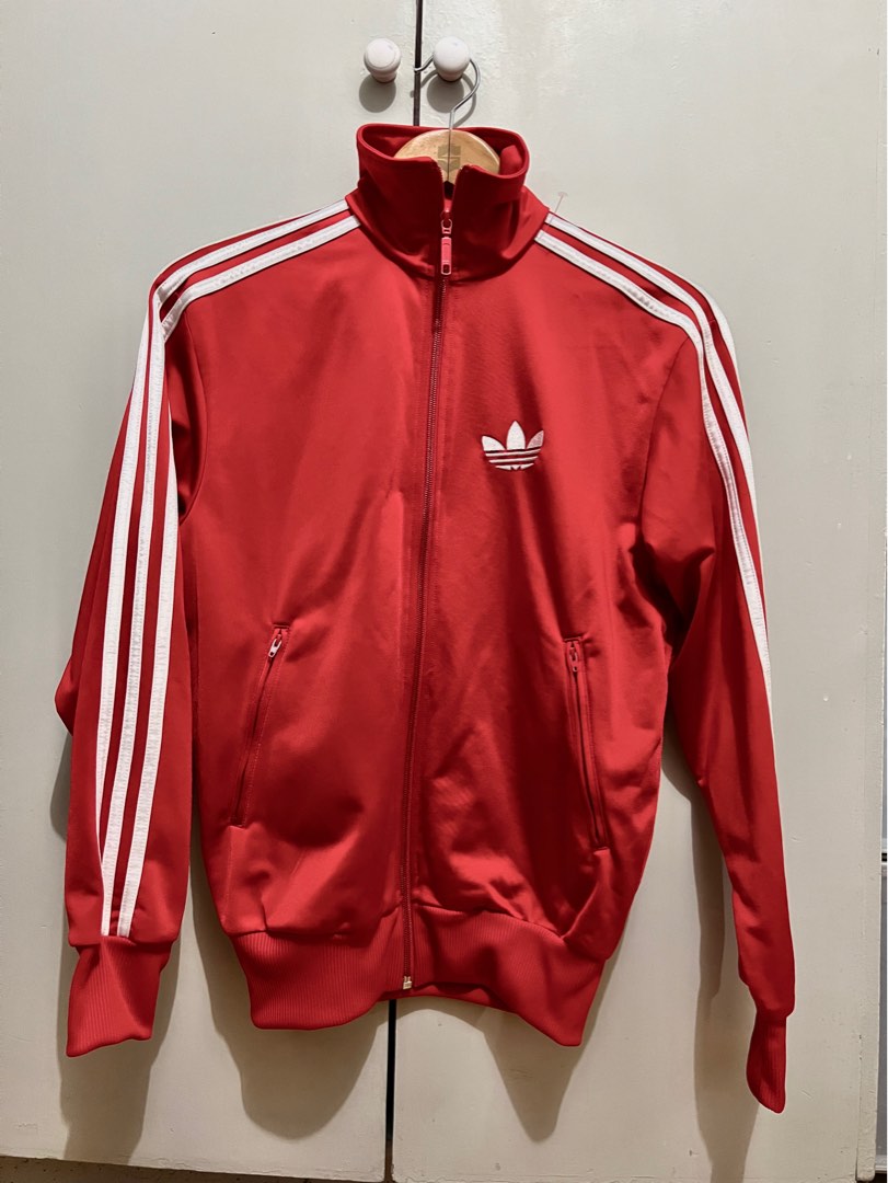 ADIDAS RED JACKET, Men's Fashion, Coats, Jackets and Outerwear on Carousell