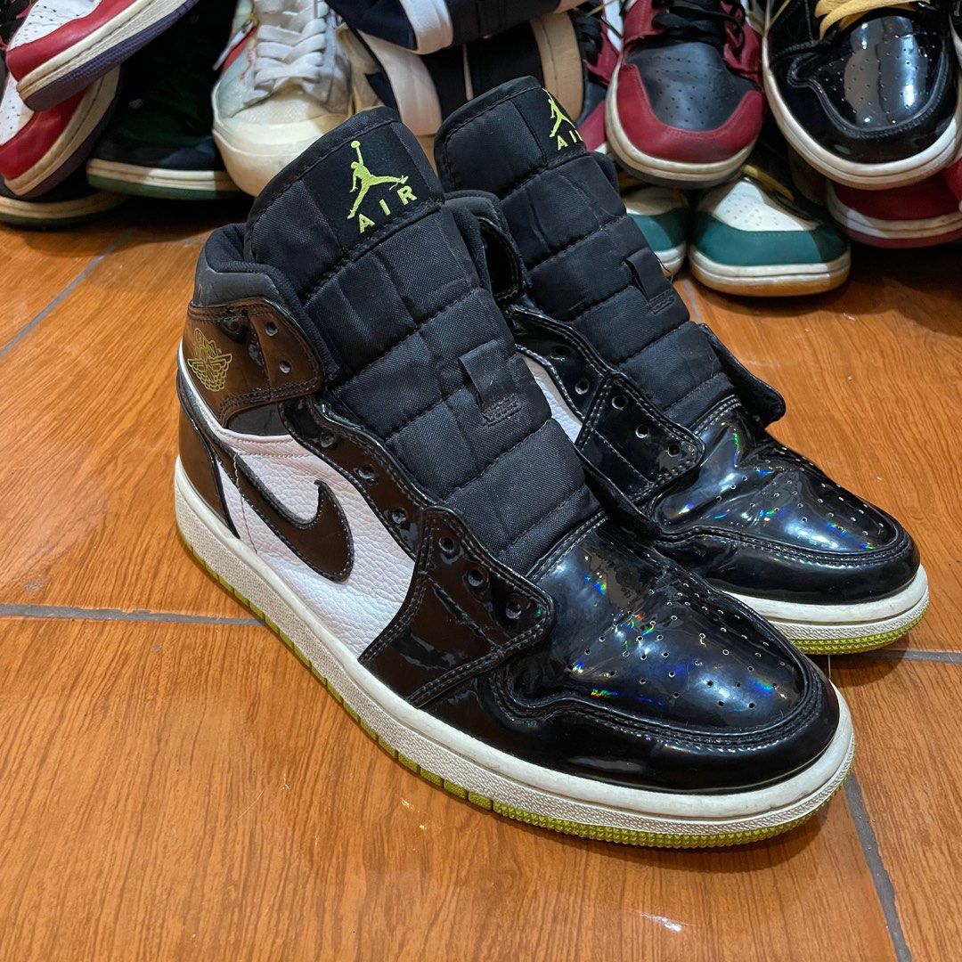 Jordan 1 mid black cyber mystic green online