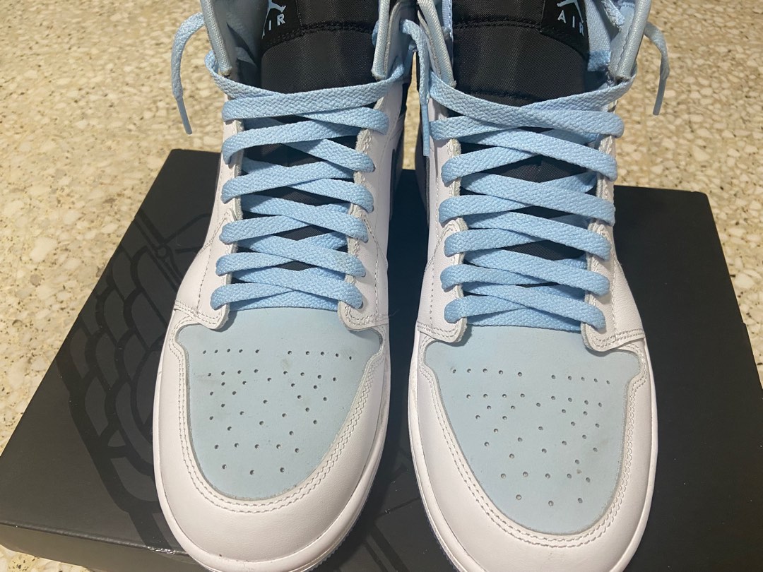 AIR JORDAN 1 MID SE ice blue Men s Fashion Footwear Casual
