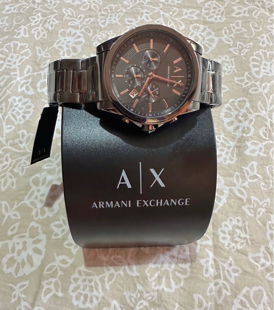 Armani Exchange Men s Grey IP Plated Stainless Steel Watch AX2086