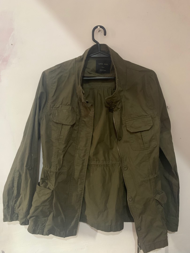 Army green Cargo Jacket on Carousell