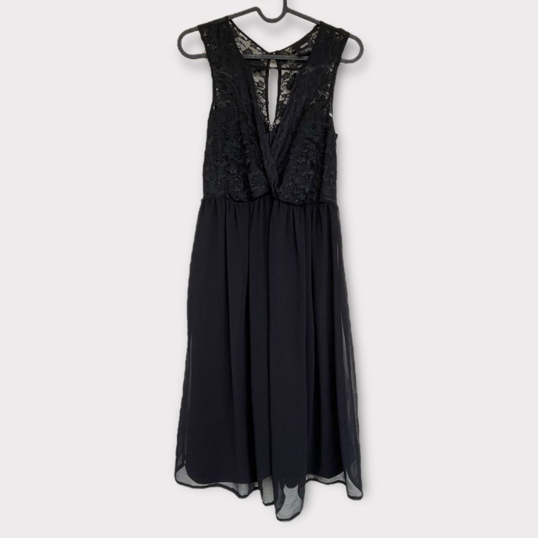 Asos black lace maternity dress outlet