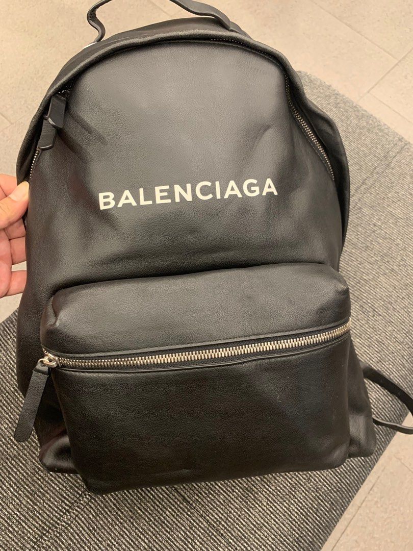 Authentic BALENCIAGA calfskin “everyday logo” backpack on Carousell