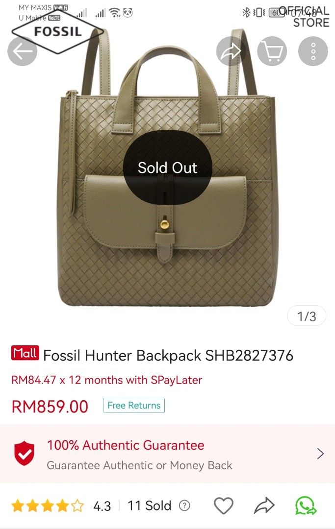 Fossil hunter backpack sales