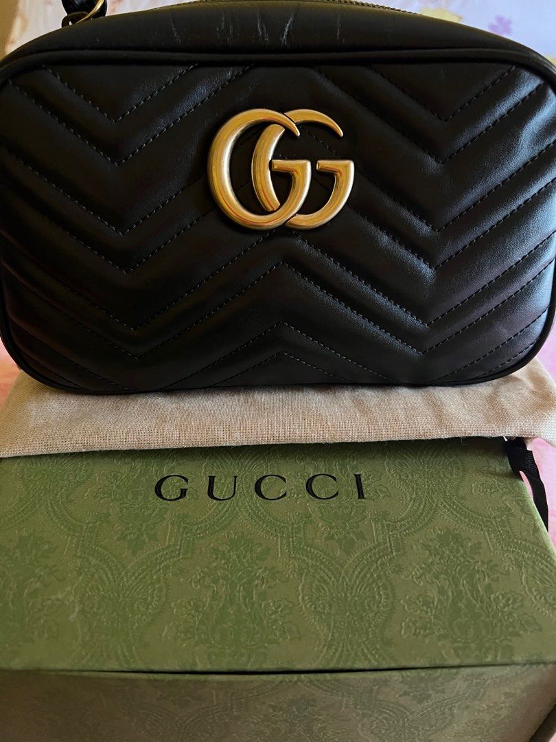 Authentic Gucci Marmont Small Matelasse Shoulder Bag Women s