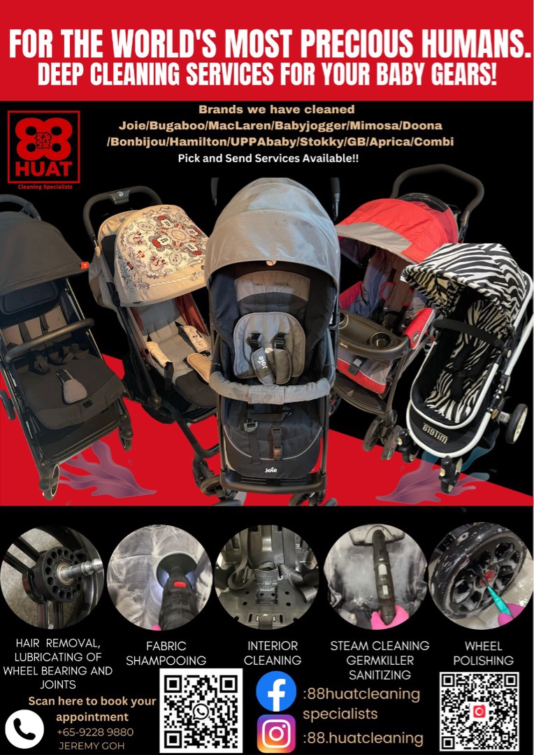 Stroller cleaning service shop