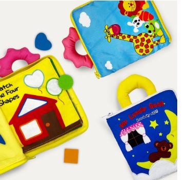 LeyaDoll Interactive Sensory Soft Cloth Book, Educational Crinkle Quiet Activity Busy Book For Babies,Toddler Travel Toy Gift For 1-3 Year Old Boys
