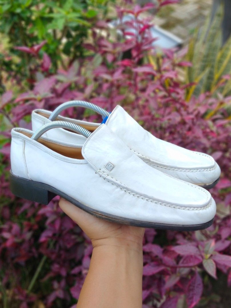 Mens white bally store shoes
