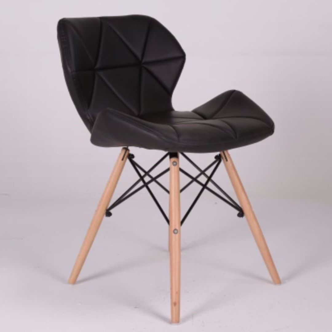 Black/White Dining Chair Study Chair Leather Chair Pay On Delivery