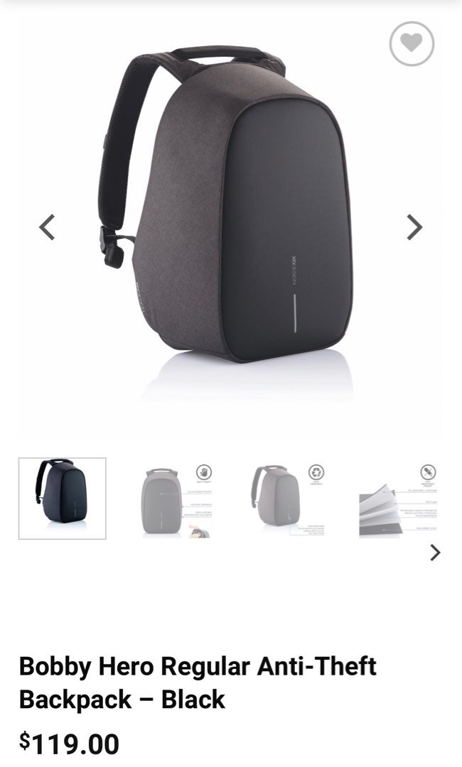 BN Bobby Hero Regular Anti-Theft Backpack – Black, Computers & Tech, Parts  & Accessories, Laptop Bags & Sleeves on Carousell
