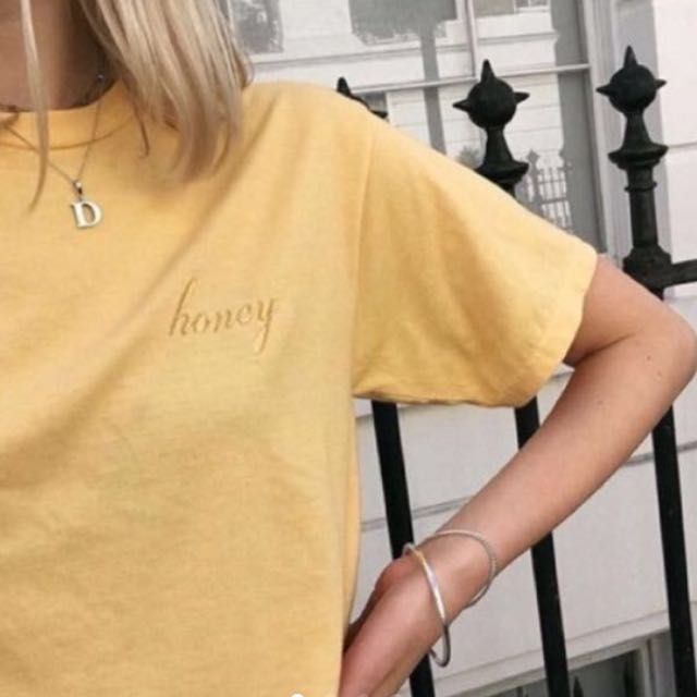 Brandy melville honey shirt, Women's Fashion, Tops, Shirts on Carousell