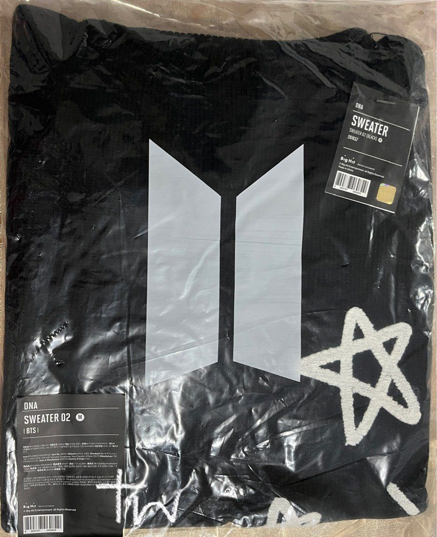BTS DNA Sweater 02 (Category: Coats, Jackets and Outerwear) located in Angeles City. Submitted by tanedwagon (Listing ID 1228431206, Image 1). Description: [WTS/LFB] BTS DNA Sweater 02 🦋 ₱2,500 ✨ on hand ✨ medium ✨ sealed .