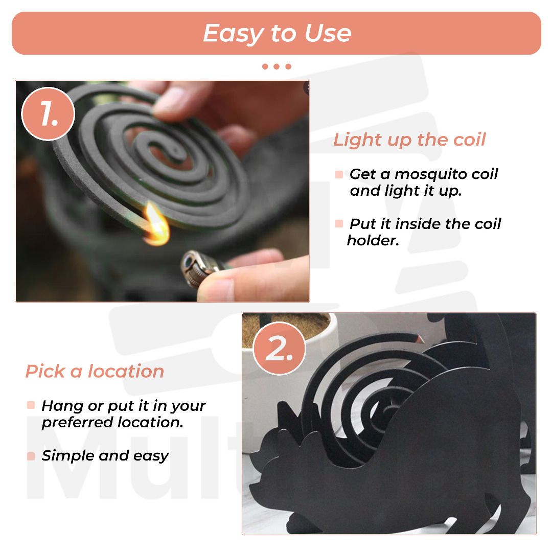 Cat ABlack Squat Cat Mosquito Coil Holder Mosquito Coil Case