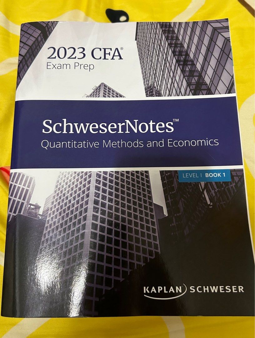 CFA 2023 (Level 1) Kaplan Schweser Notes 全新一套, 興趣及