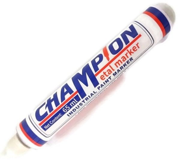 Champion Industrial Metal Paint Marker White 65ml, Hobbies & Toys