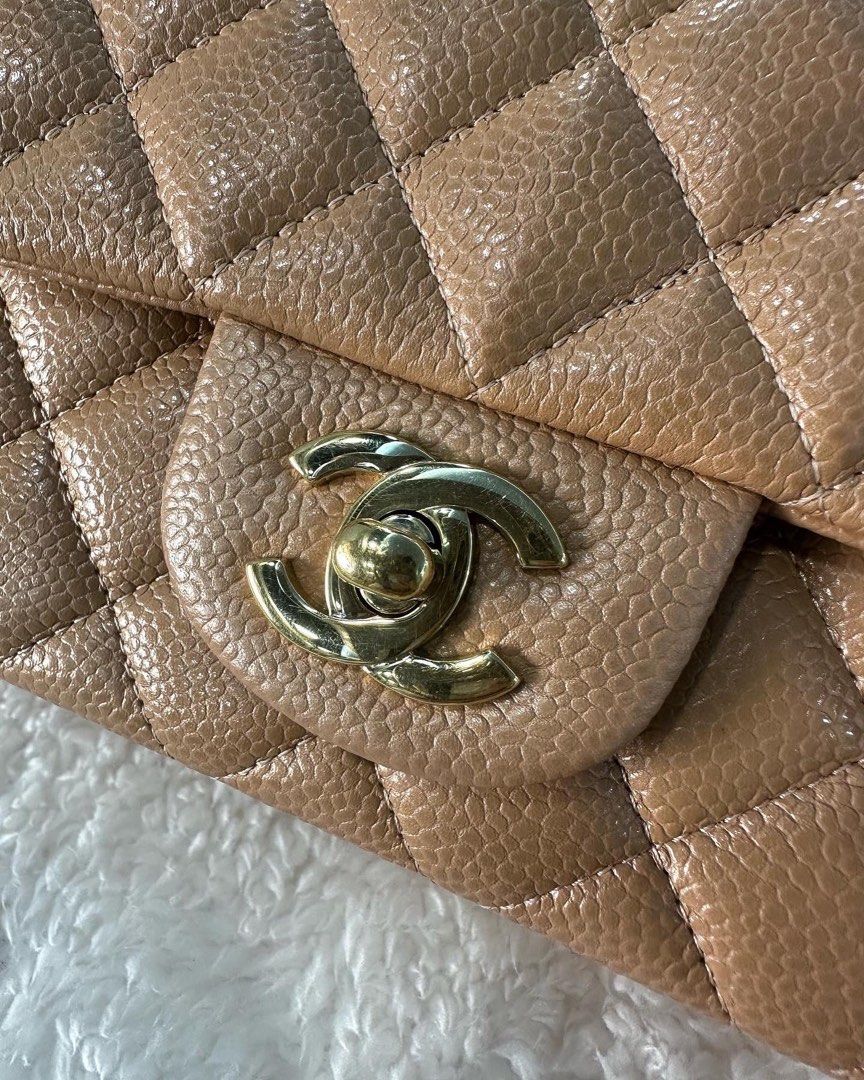 CHANEL MINI RECTANGULAR 18S DARK BEIGE CAVIAR LGHW