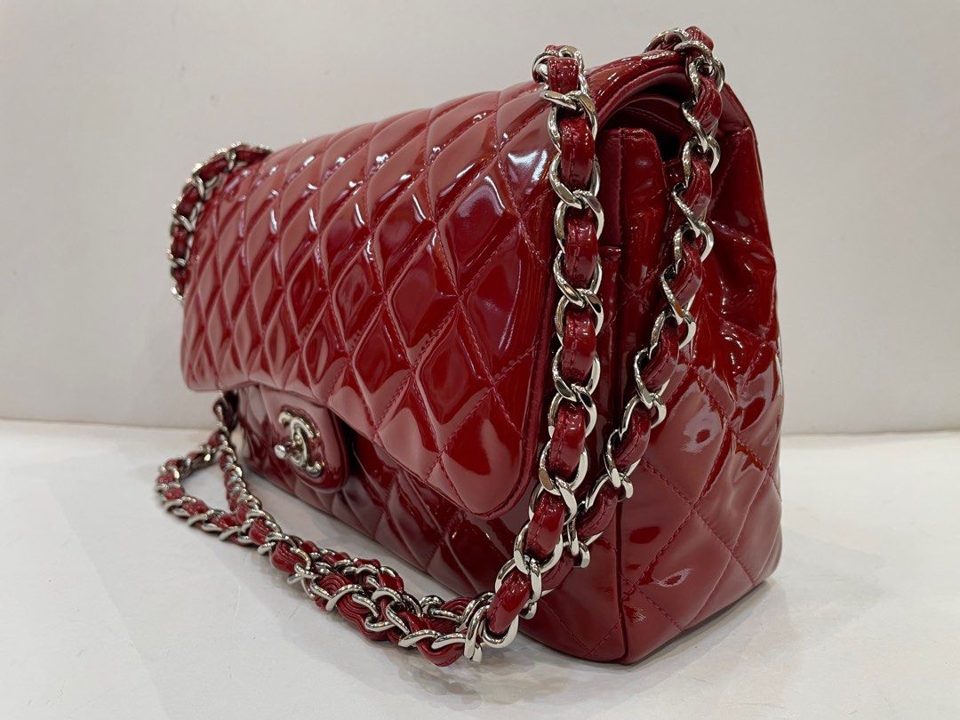 Red patent sale chanel bag