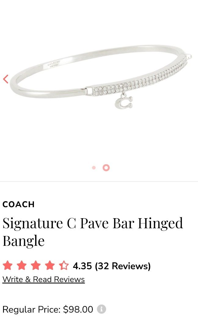 Coach pave sales hinged bangle