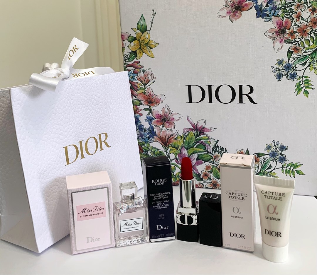 Dior Mini Lipstick, Miniature Perfume and Capture Totale Le Serum Gift