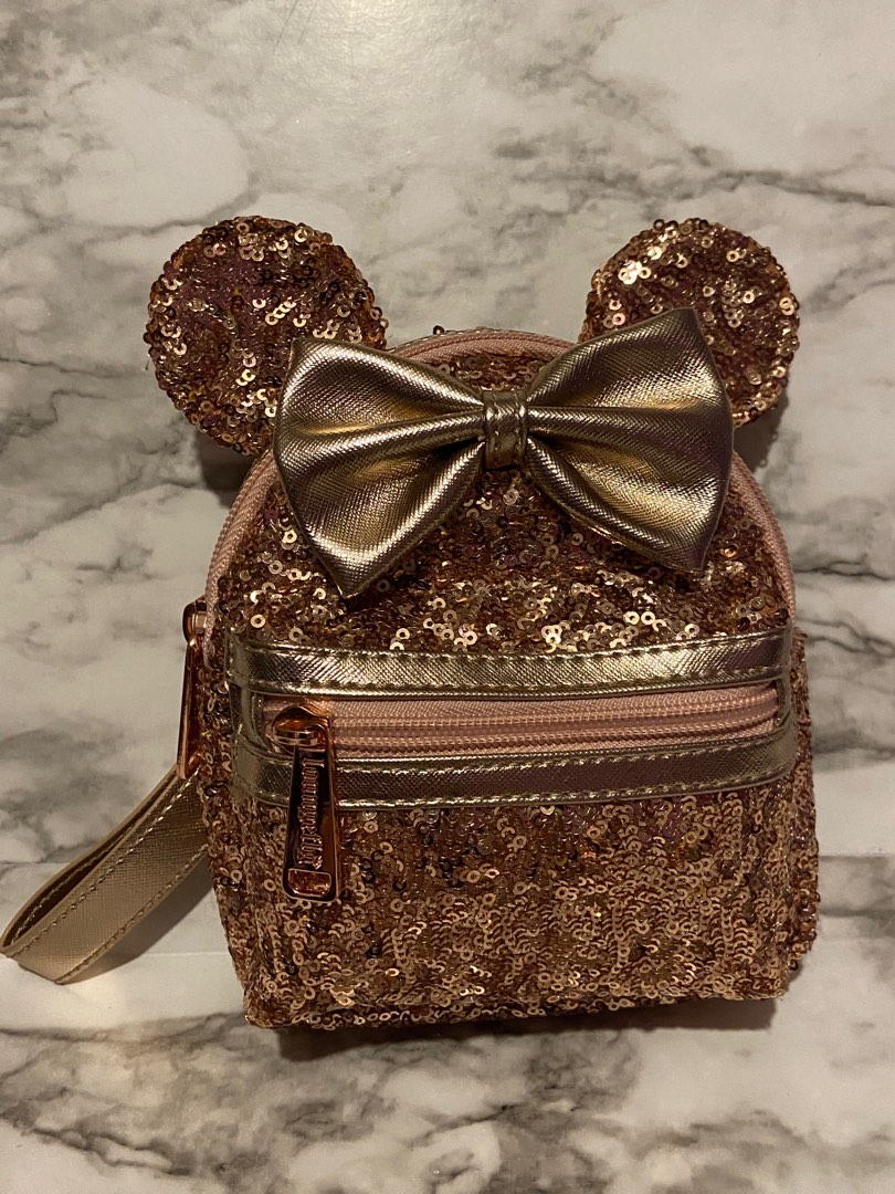 Loungefly rose gold disney backpack online