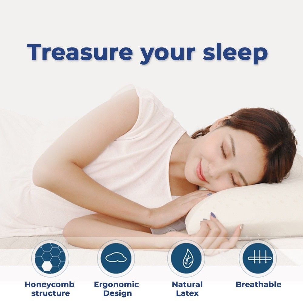 DUNLOPILLO Royal Deluxe Latex pillow, Furniture & Home Living, Bedding