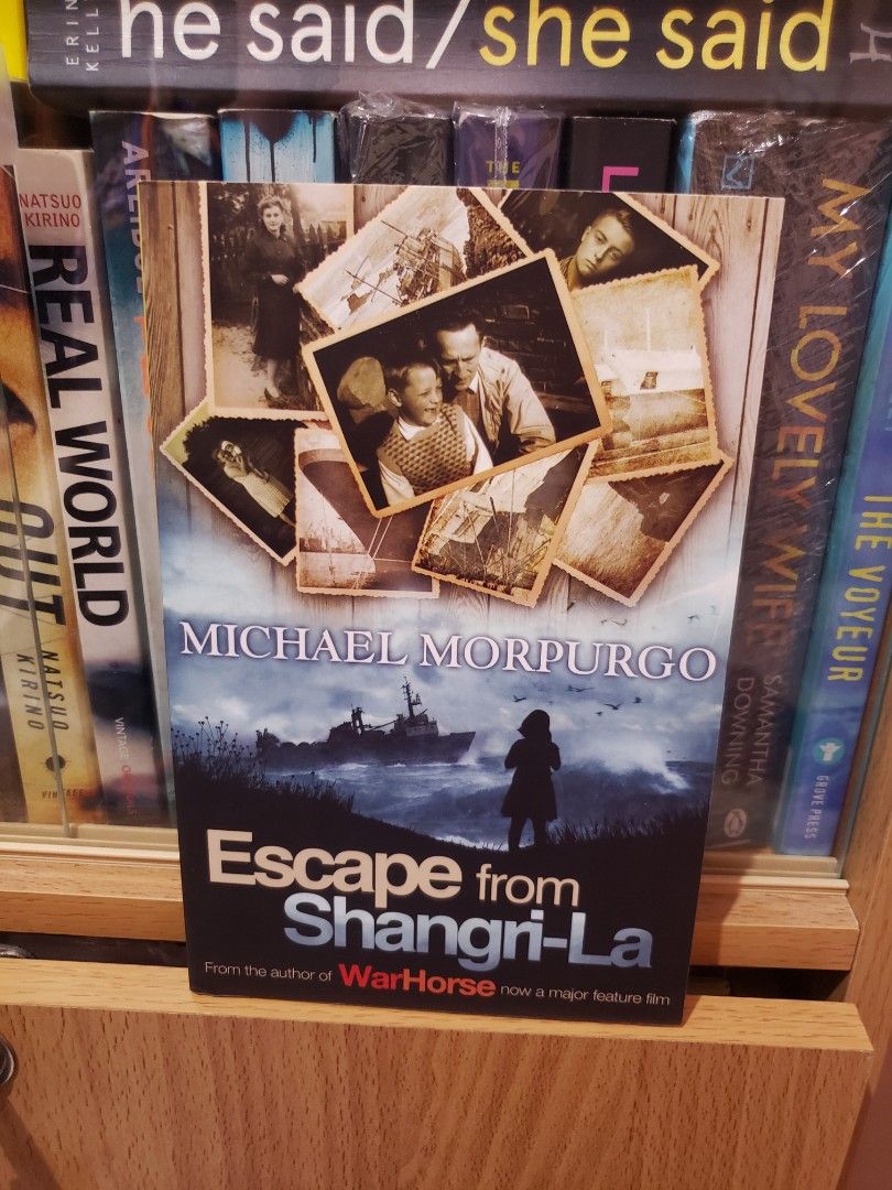 Escape from Shangri-la by Michael Morpurgo (Category: Storybooks) located in Malolos. Submitted by purplereader (Listing ID 1228530094, Image 1). Description: Escape from Shangri-La Michael Morpurgo ✅PB ✅Like new 🐼Php 100 💰MOP: ⏩COD for meet up transactions ⏩Gcash if via courier ⏩Shopee (plus 7.5% on book price) 📦MOD (buyer will shoulder sf): ⏩Meet up if Malolos area (preferred) ⏩J&T (direct, sf must be paid via gcash before shipment) ⏩Can do 