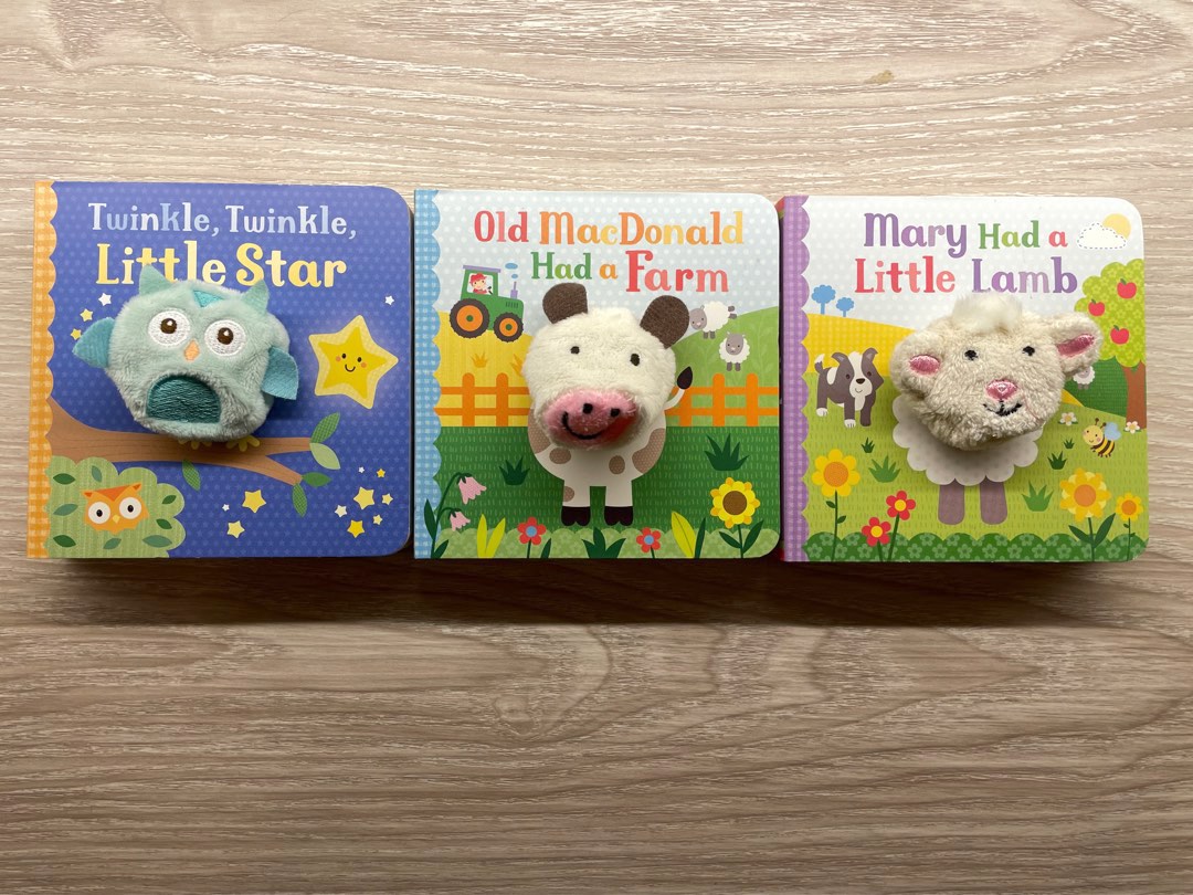 Finger puppet book -Mary had a little lamb/ twinkle, twinkle little ...